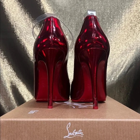 Christian Louboutin Glossy Red Heels - Picture 4 of 12